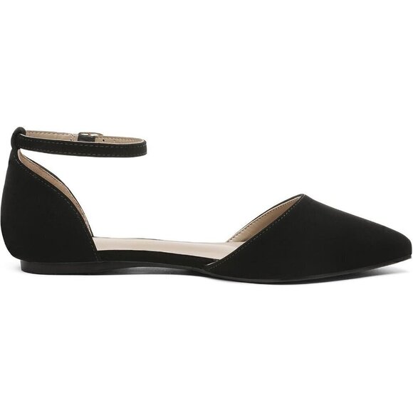 Dream Pairs Flat Shoes Women Black Rubber Ballet Comfort Soft Slip Flats Shoes - Picture 2 of 6